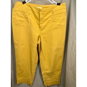 Loft Womens Pants Plus Jeans Yellow Gold Great Condition. Size: 18